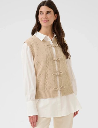 Cream Crsamira Vest - Cream - M/L