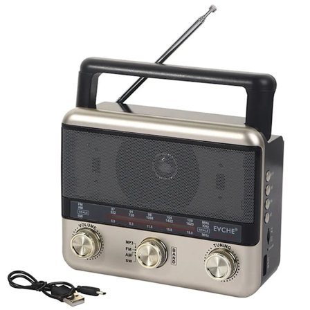 Kökets radio, bärbar radio, kökets radio nostalgiradio med Bluetooth, enkel radio för seniorer. radio liten