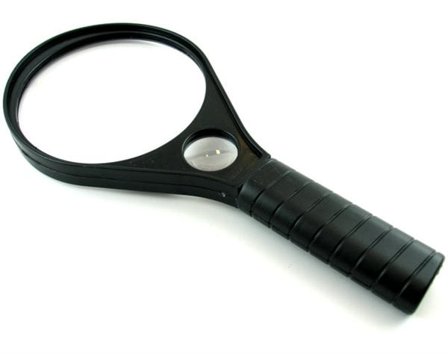 Megastort förstoringsglas med dubbelslipade linser