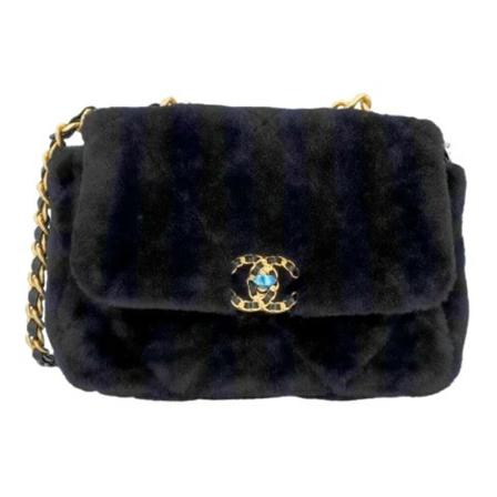 Chanel Vintage Pre-owned Pels crossbody-tasker Sort, Dame Vintage Tasker, Størrelse: ONE Size