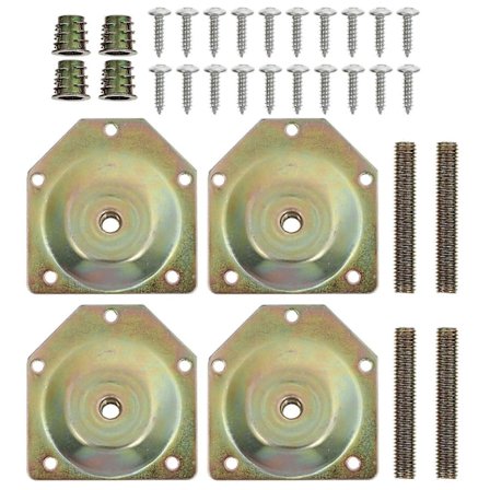 4st Vinklade Monteringsplattor för Möbelben Soffbord Benfästen