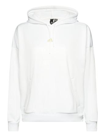 W Bluv Q4 Hd Hettegenser Genser Hvit Adidas Sportswear*Betinget Tilbud