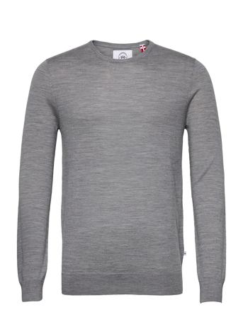 Johs Merino Crew Neck Knit Grey Kronstadt