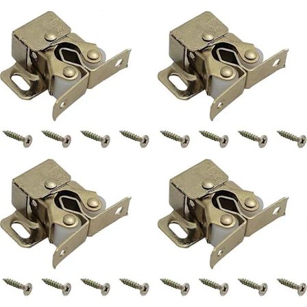 Oven lukko, 4 kpl Kaksoisrullat Vahva Ote Kaapin Oven Lukko, Kaksoisrullat Lukko Kaapin Oven Lukko Kulta