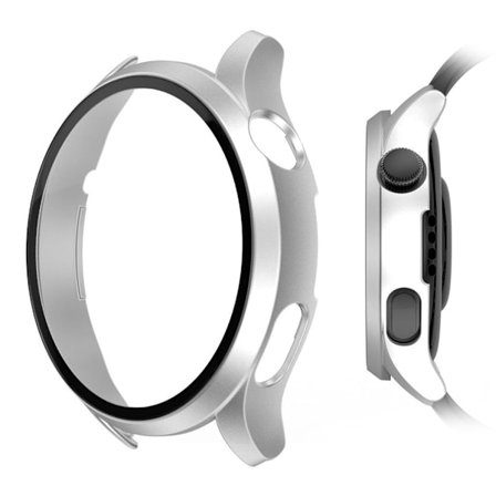 Huawei Watch 3 matte cover + tempered glass screen protector - Silver