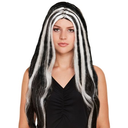 Lang Sort Hekseparyk med Striber