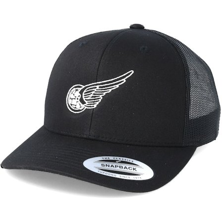 Born To Ride - Sort trucker Kasket - Rolling Wings Black Trucker @ Hatstore