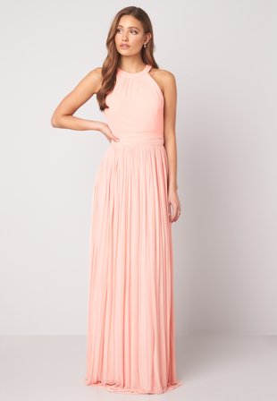 Moments New York Linnea Pleated Gown Light pink Klær