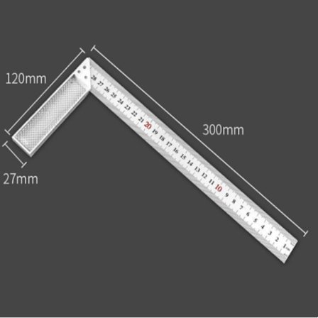 30CM triangulär linjal mätverktyg, vinkel linjal snickarens linjal