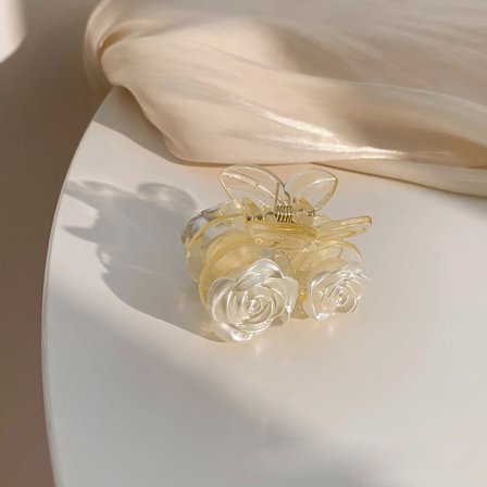 Lyse Farver Store Akryl Hårklemmer Stærkt Hold Hajklemmer Smykkegave Type 12 Lille Hvid