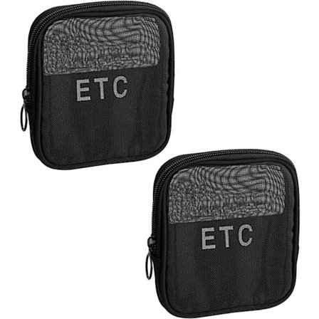 2 kosmetiktasker i mesh, lille taske med lynlås, lille opbevaringstaske, mini-rejsetaske, toilettaske, opbevaringstaske til tilbehør