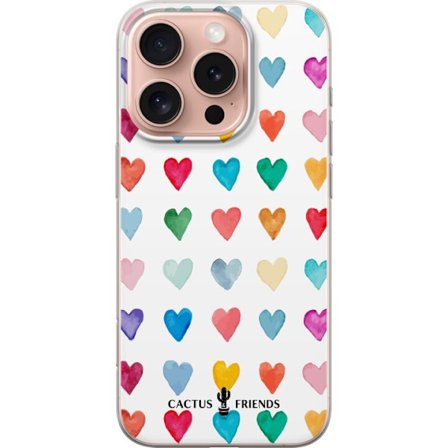 Yhteensopiva Puhelinkuori Apple Apple iPhone 16 Pro Cactus and Friends - Watercolor Love Grid
