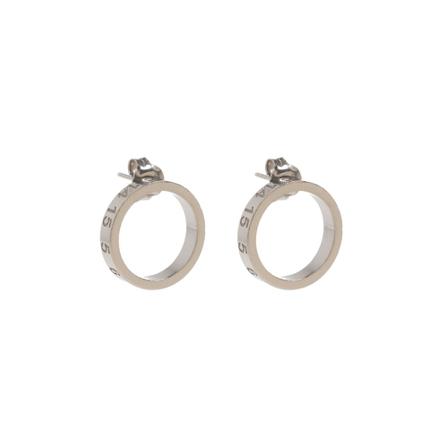 Maison Margiela Earrings with logo Grå, Herre Øreringe, Størrelse: ONE Size