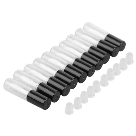 10 stk./parti Tomme Gjennomsiktige PE Lipgloss-tuber Plast Lip Balm Leppestift Mini Prøve Kosmetisk Beholder