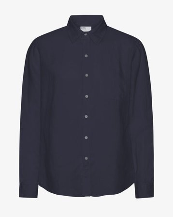 Linen Shirt - Navy Blue - Male - 2XL