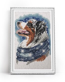 Diamond painting Vinter Hund - Varvikas