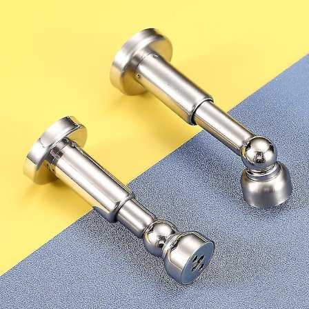 Säädettävä magneettinen ovenpysäytin, magneettinen ovenpidike, ruostumattomasta teräksestä valmistettu ovenpidike seinä- ja lattia-asennuksella (hopea