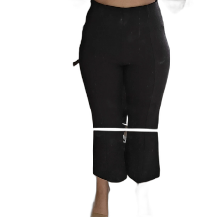 Svarta croppade kostymbyxor från H&M