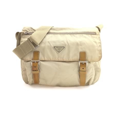 Prada Vintage Pre-owned Messenger Tas , Beige , unisex , Maat: ONE Size Vintage Tassen