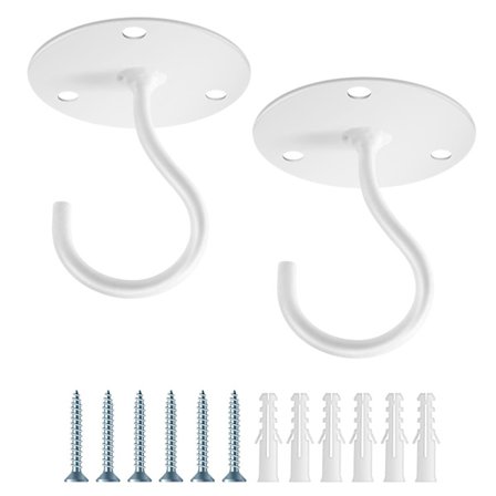 4-pack takkrokar för upphängning av växter - Metallväxtfäste i järn för väggmontering av lyktor