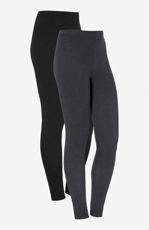 Cellbes of Sweden - Leggings i bomuld 2-pack i antracitgrå + sort til damer i størrelse 54/56