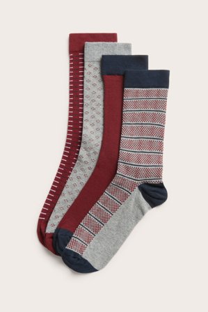 Kappahl | Strumpor 4-pack | Mörkröd