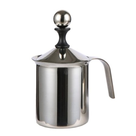 400cc Manuell Melkeskummer Dobbeltlagsfilter Rustfritt Stål Oppvarmbart Enkel Rengjøring med Håndtak