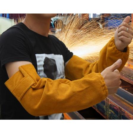 1 par skinn varmebestandig sveisearm mansjett elastisk Wor