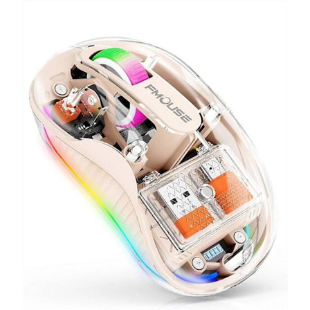 Langaton Hiiri, Tietokonehiiri Kannettavalle/Työpöytätietokoneelle, Hiljainen Hiiri RGB-valoilla, 5.1 Bluetooth-hiiri, Dual Bluetooth + USB & Type-C 