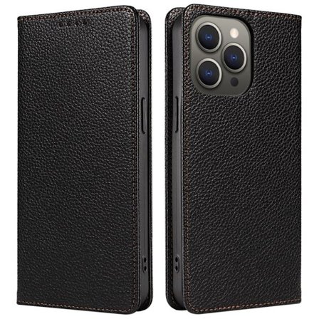 iPhone 14 Pro Wallet Cover RFID Blocking MagSafe Compatible - Black