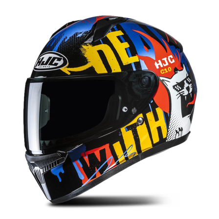 Integralhelm HJC C10 Fop Schwarz/Gelb/Blau M