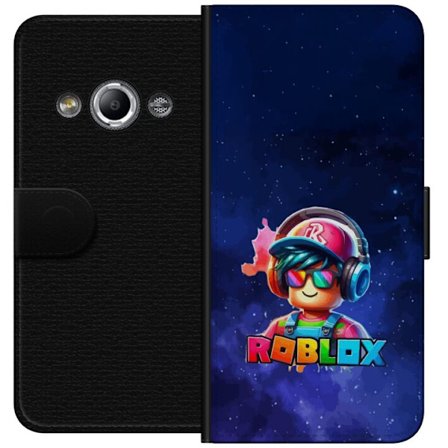 Kompatibel Tegnebogsetui til Samsung Galaxy Xcover 3 Roblox Space Explorer Design med futuristisk rumtema med farverige detaljer, spilfornemmelse og n