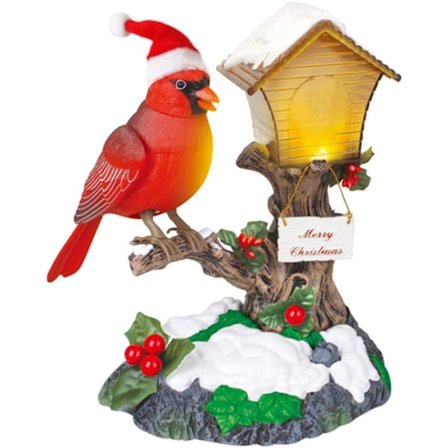 Glædelig jul syngende fugledekorationer legetøj til børn piger drenge