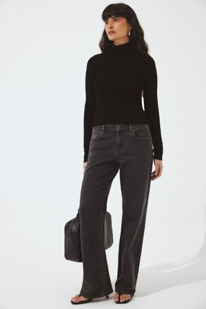 NA-KD Lane jean taille basse - Jeans taille basse - Gris - EU 34