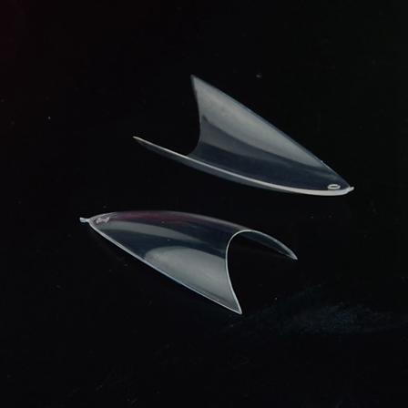 500 stk. Franske Stil Falske Negletips Fuld Dækning Lange Falske Negle DIY Dekoration Transparent