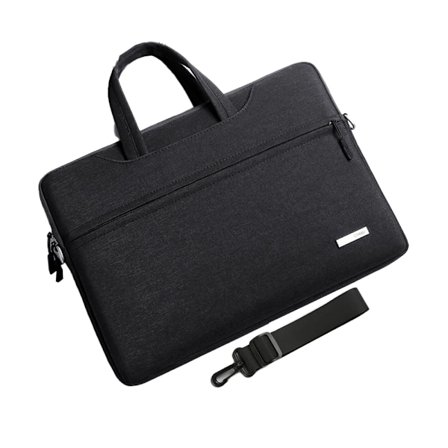 Laptop Axelväska Kompatibel med 14" laptop med polyesterärm med bakre rem