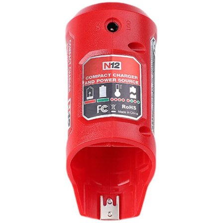N12 Li-Ion Batteriladdare Konverter för Milwaukeee M12 12V Li-Ion Batteri USB-enhet Mobiltelefon Strömförsörjning, A