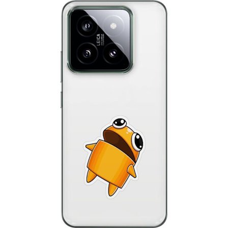 Kompatibel Mobilcover til Xiaomi Xiaomi 14 Orange tegnet figur med store øjne og dynamisk pose i legende stil