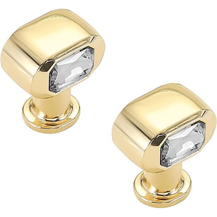 Pieces Massive Køkkenskab Håndtag Guld Skabslåge Knapper Diamant Kommode Skuffe Knapper (Enkelt hul)