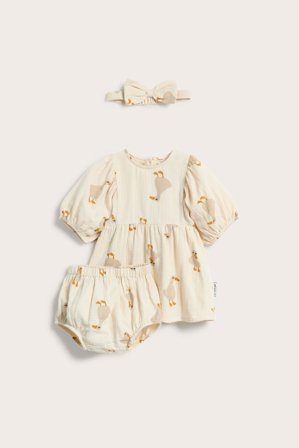 Kappahl | Kuviollinen vauvojen mekko | Beige