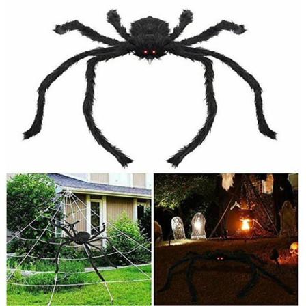 Hängande Spindelrekvisita Halloween Dekoration Spökhusrekvisita Black 30cm