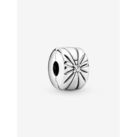 Pandora - Sparkling Sunburst Clip Charm - Sterling sølv