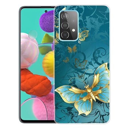 Butterfly Samsung Galaxy A23 skinnveske - Gylden Sommerfugl