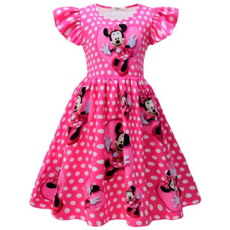 Sarjakuvatyylinen lasten mekko, lepattavat hihat, tyttöjen mekko, lasten prinsessamekko 27