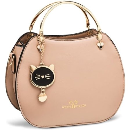 Moteveske for kvinner med topphåndtak, crossbody-veske, runde skuldervesker for jenter og damer, PU-skinn messenger-vesker, søt håndveske med 