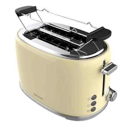 Cecotec Vertikal Brödrost Toast&Taste 1000 Retro Dubbel Beige: 980 W 2 Skivor