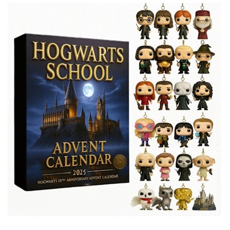 Julekalender, ankomst Predator Hogwarts School populær IP Jule akryl juletræsvedhæng dekoration, julekalender Hogwarts School Blind Box