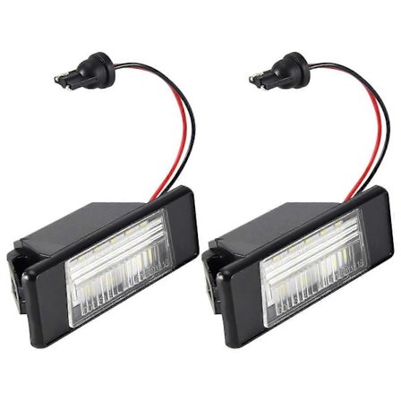 2 kpl auton 18 LED-rekisterikilven valot muovia Nissan Qashqai X-Trail Juke Primera kirkas LED Numb [BR]