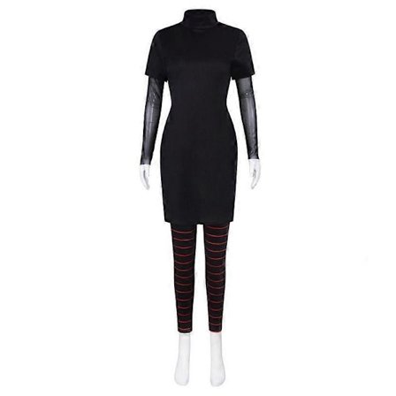 Vampyr Dotter Kostume Mavis Cosplay med Paryk Halloween Forklædning Karneval Kostume Uden Kappe