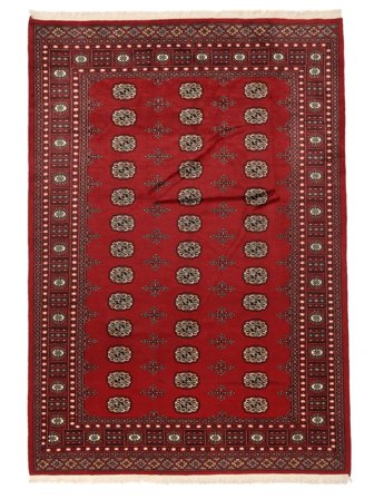 Medalionowy Pakistański Bucharski 2Ply Dywan 190X274 Wełna